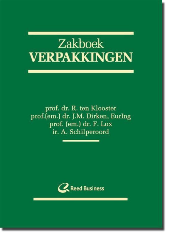 Zakboek Verpakkingen