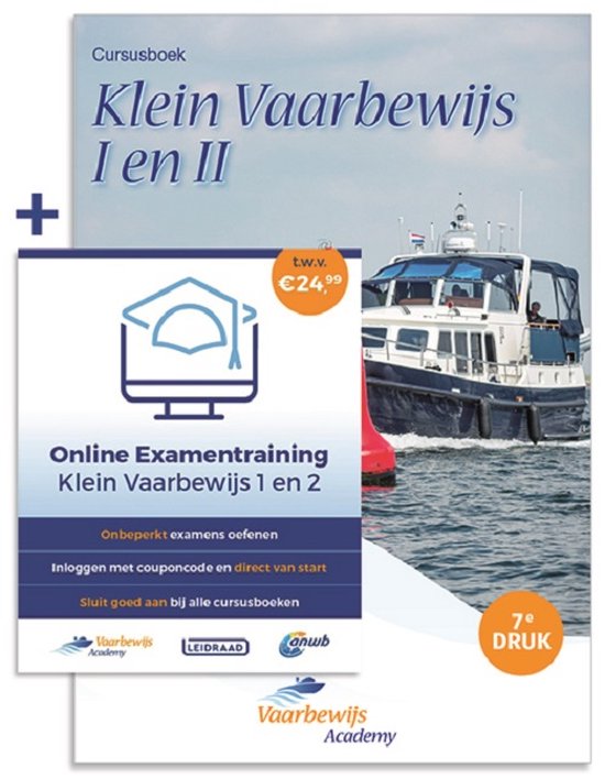 Vaarbewijs Academy Cursusboek Klein Vaarbewijs I en II + Online Examentraining