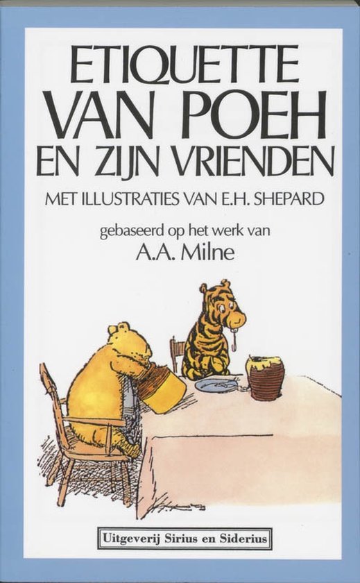 Etiquette van Poeh en zijn vrienden