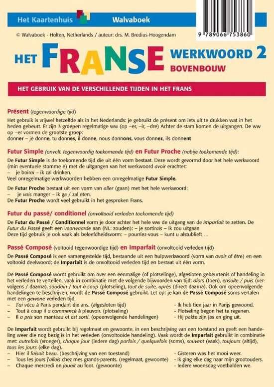 Het Franse werkwoord 2 - bovenbouw