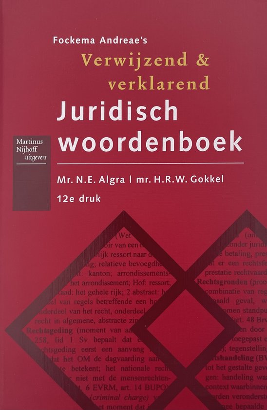 Fockema Andreae's verwijzend en verklarend juridisch woordenboek