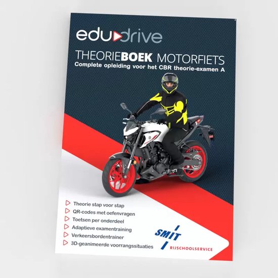 Edudrive Theoriebox Motor 2024 A Theorieboek + Online CBR Examentraining + Online Theorie 4 Maanden Online toegang! 25 talen!