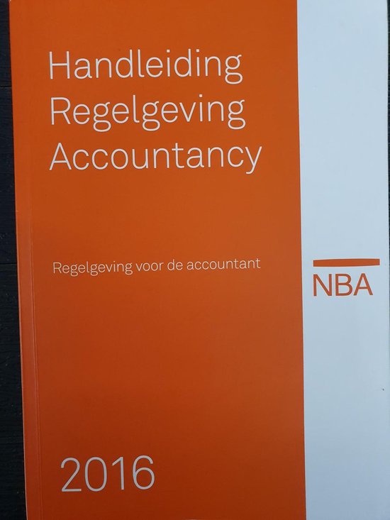 Handleiding regelgeving accountancy 2016