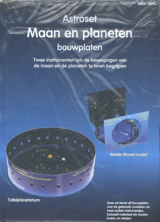 Astroset maan en planeten bouwplaten