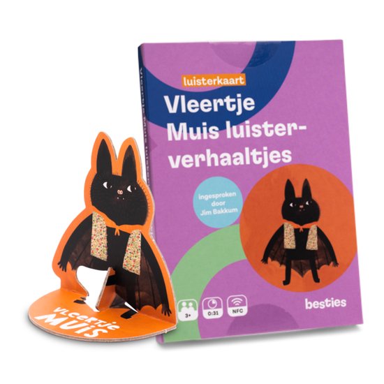 Vleertje muis luisterkaart Besties - Vleertje Muis luisterverhaaltjes - Luisterboek kinderen Nederlands