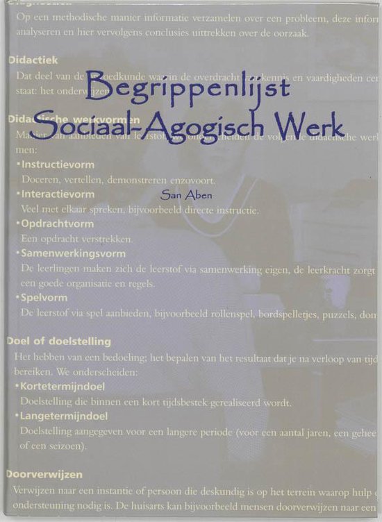 Begrippenlijst Sociaal Agogisch Werk