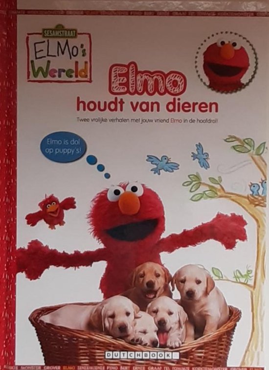 Elmo houdt van dieren. Sesamstraat.