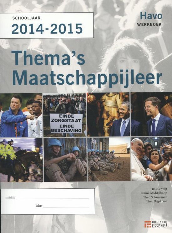 Thema´s Maatschappijleer Havo 2014-2015 werkboek