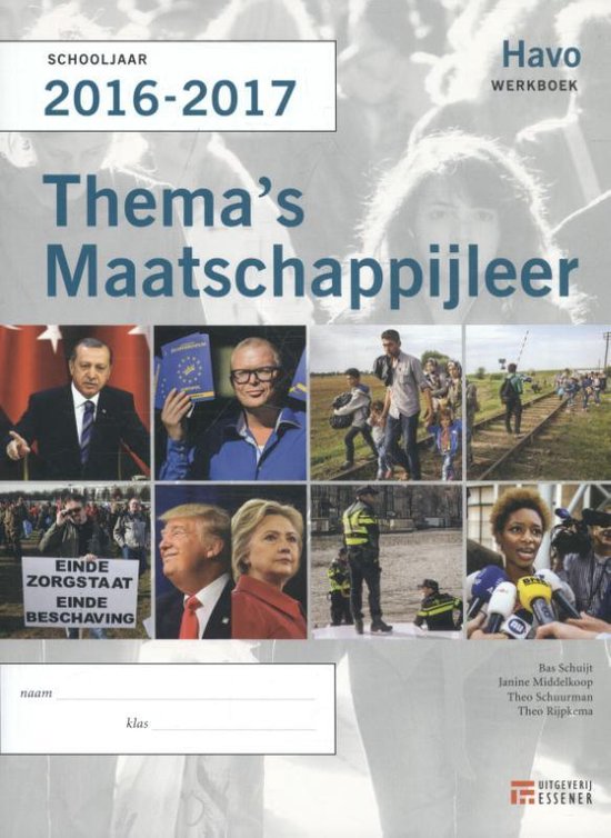 Thema's maatschappijleer 2016-2017 werkboek HAVO