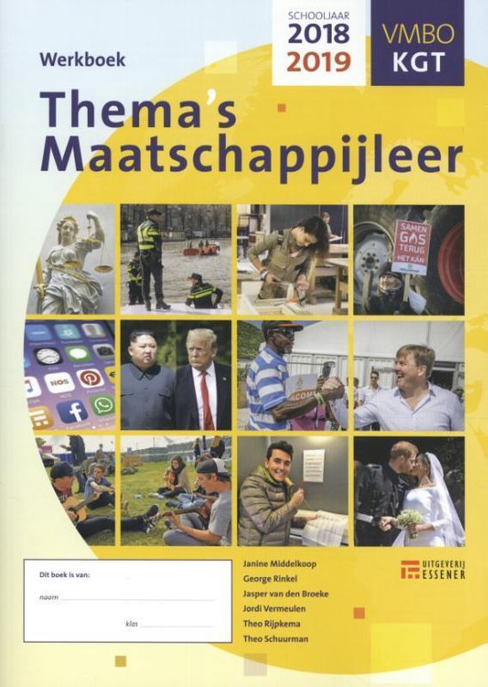 Thema's Maatschappijleer voor VMBO 2018-2019 Werkboek KGT