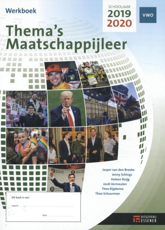 Thema's Maatschappijleer VWO 2019-2020 Werkboek