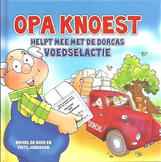 Opa Knoest helpt mee met de Dorcas voedselactie