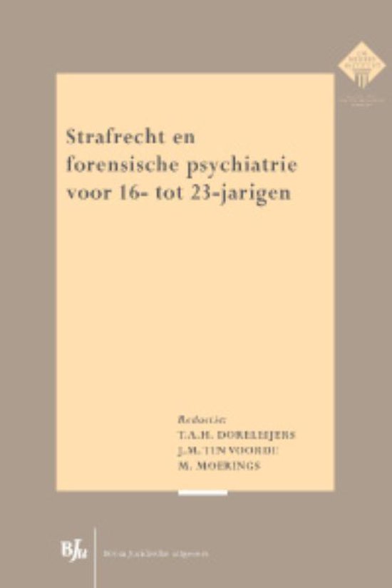 Strafrecht en forensische psychiatrie voor 16- tot 23 jarigen