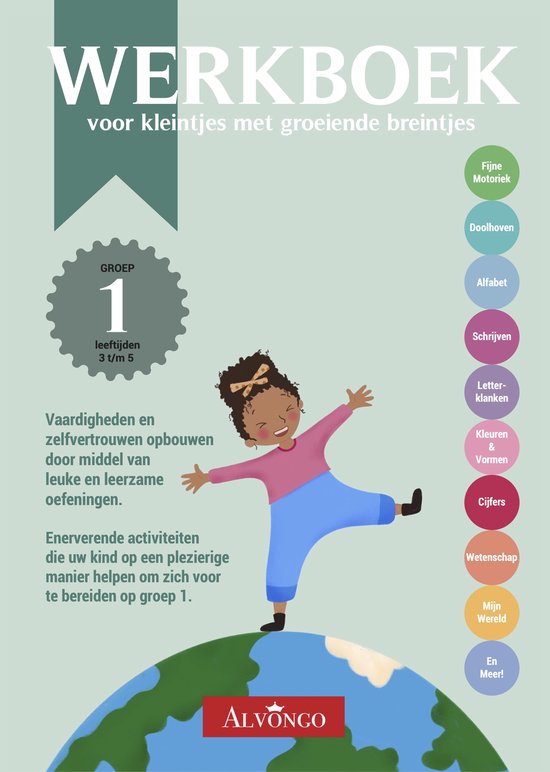 Werboek voor kleintjes met groeiende breintjes