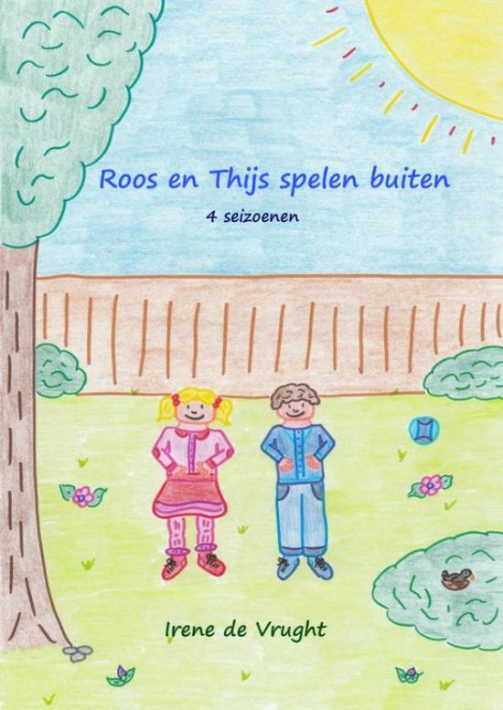 Roos en Thijs spelen buiten