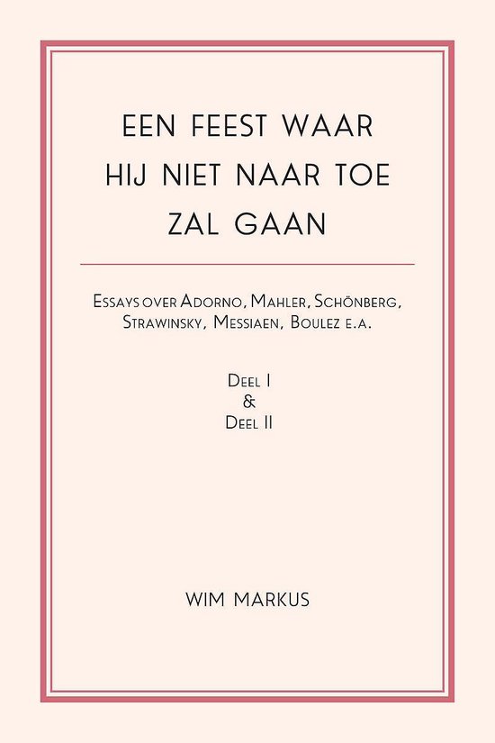 Een feest waar hij niet naar toe zal gaan