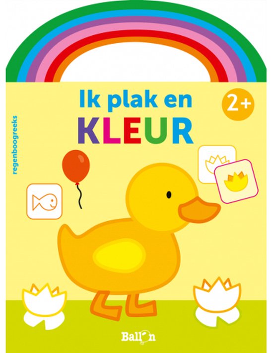 Regenboog 1 - Ik plak en kleur 2+ (eend geel)