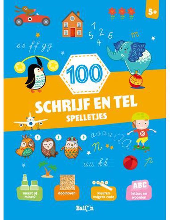 100 spelletjes 1 - 100 schrijf- en telspelletjes 5+