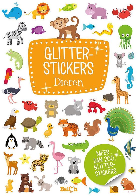 Glitterstickers 1 - Glitterstickers Dieren