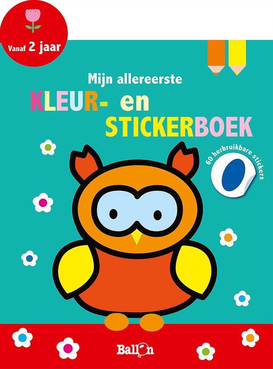 Mijn allereerste kleur- en stickerboek 2+