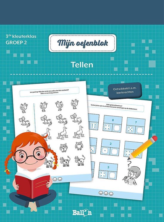 Mijn oefenblok 0 - Tellen 3de kleuterklas - groep 2