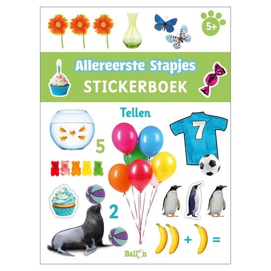 Allereerste stapjes 0 - Stickerboek tellen 5+