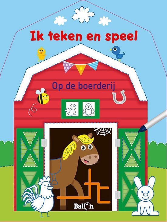 Ik teken en speel op de boerderij