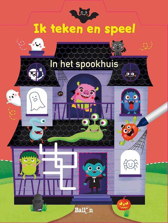 Ik speel en leer (wipe & clean) 1 - Ik teken en speel - In het spookhuis