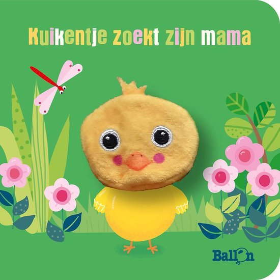 Kartonboek met vingerpopje 0 - Kuikentje zoekt zijn mama