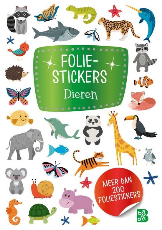 Glitterstickers 1 - Foliestickers - Dieren