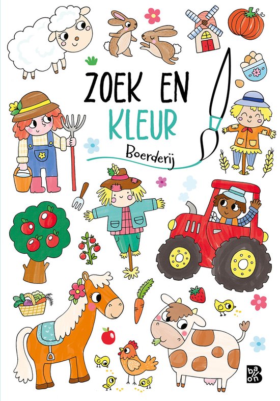 Zoek en kleur boerderij