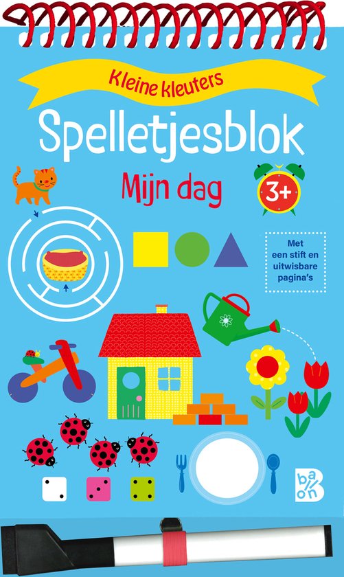 Kleine Kleuters 1 - Spelletjesblok met viltstift 3+ Mijn dag