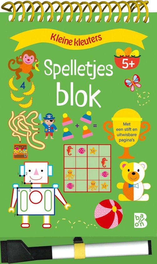 Kleine Kleuters 1 - Spelletjesblok met viltstift 5+