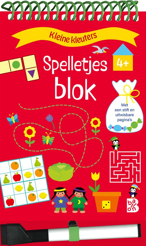 Kleine Kleuters 1 - Spelletjesblok met viltstift 4+