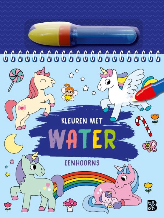 Kleuren met water 1 - Eenhoorns