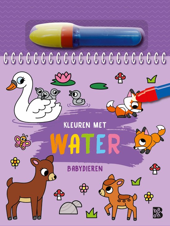 Kleuren met water 1 - Babydieren