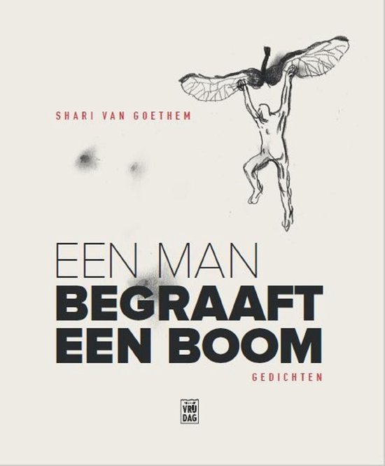 Een man begraaft een boom