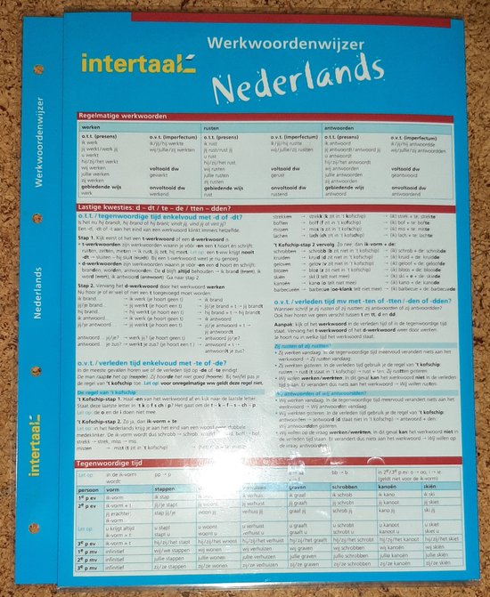 Werkwoordenwijzer Nederlands