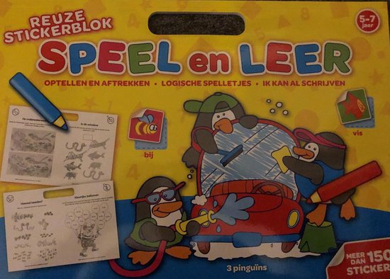 oefen 57 Reuzeleuk stickerblok speel en leer