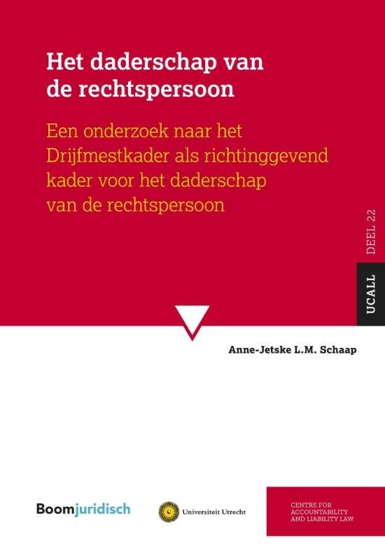 UCALL 22 -   Het daderschap van de rechtspersoon