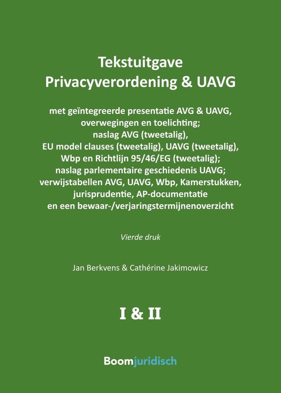 Tekstuitgaven - Tekstuitgave Privacyverordening & UAVG