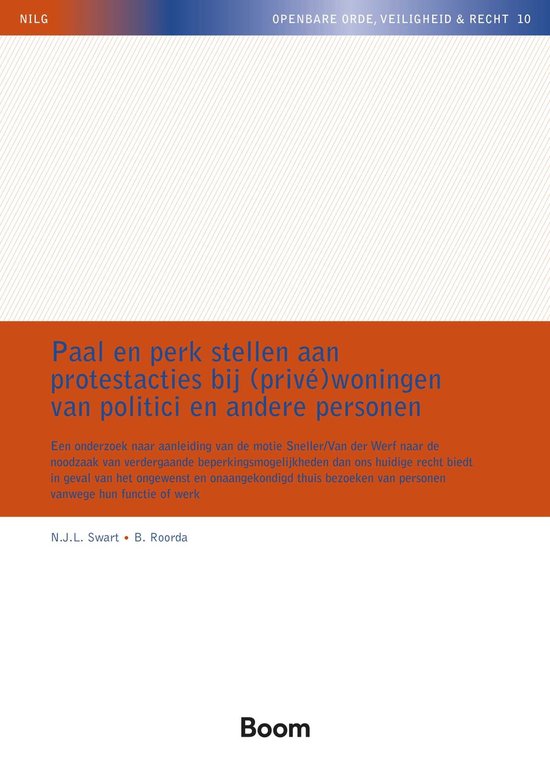 NILG - Openbare Orde, Veiligheid & Recht 10 - Paal en perk stellen aan protestacties bij (privé)woningen van politici en andere personen