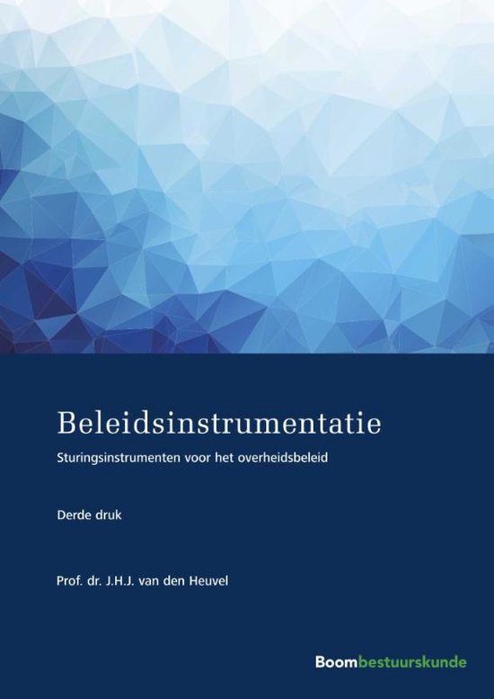 Studieboeken bestuur en beleid  -   Beleidsinstrumentatie