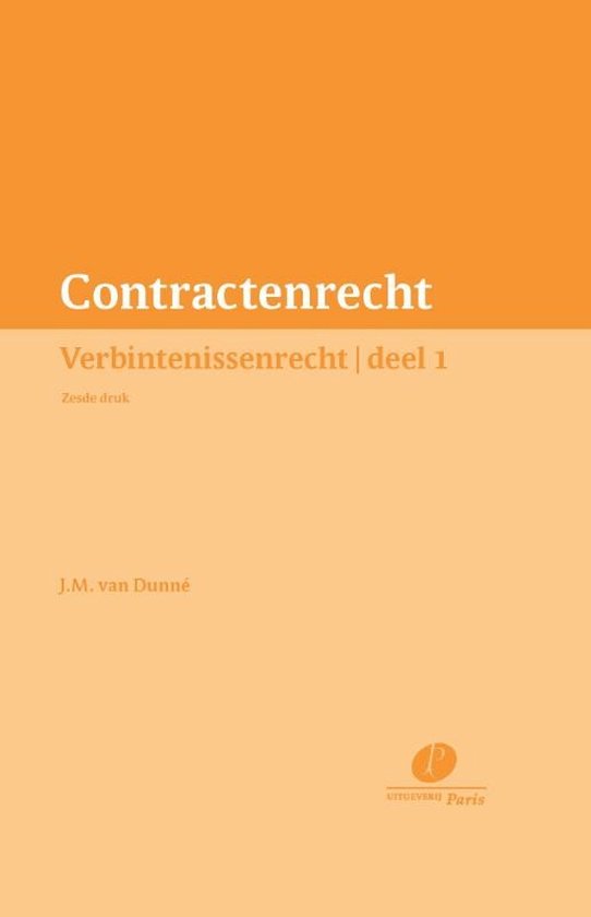 Contractenrecht Verbintenissenrecht 1