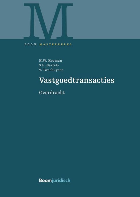 Boom Masterreeks  -   Vastgoedtransacties