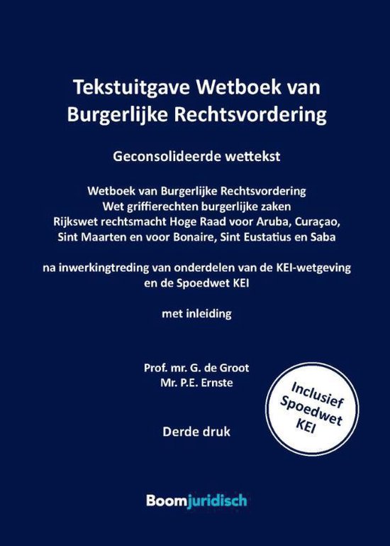 Tekstuitgaven  -   Tekstuitgave Wetboek van Burgerlijke Rechtsvordering