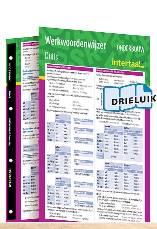 Werkwoordenwijzer Duits onderbouw uitklapkaart