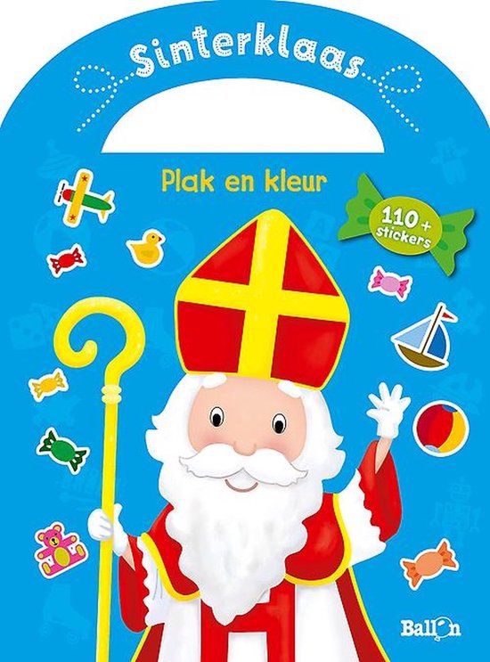 Sinterklaas Plak en kleur (met handvat)