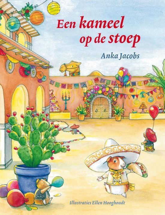 Een kameel op de stoep