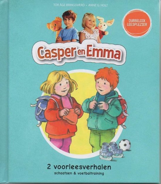 Casper en Emma - 2 Voorleesverhalen - Schaatsen & Voetbaltraining - Harde Kaft